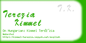 terezia kimmel business card